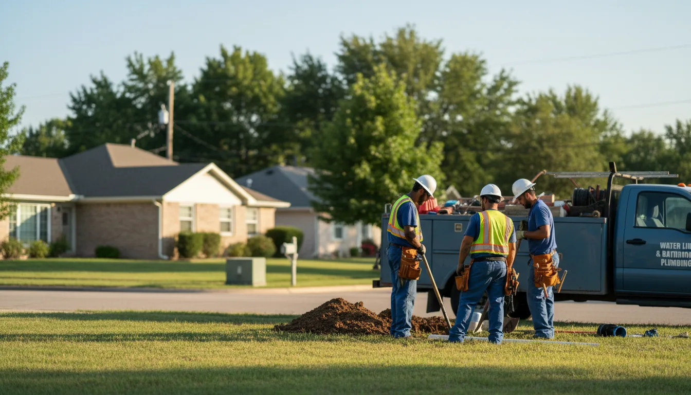 Residential water line and bathroom plumbing service in Saint Mary, MO